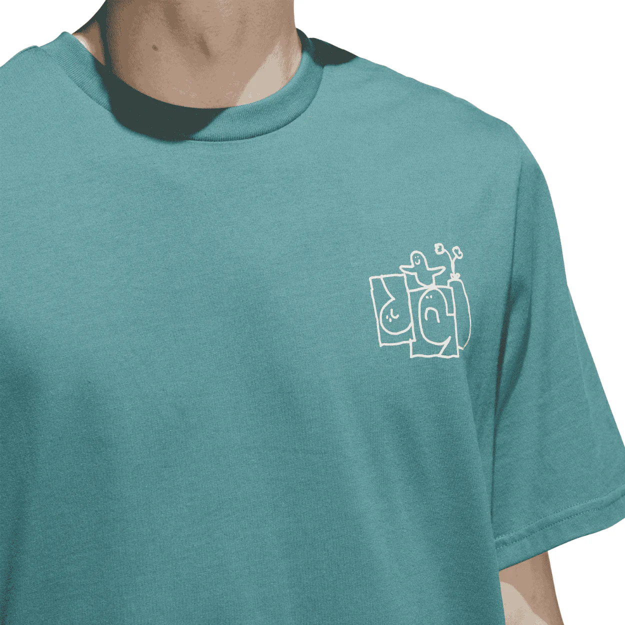 Adidas Skateboarding Shmoofoil Stairs T-Shirt | Teal Green - Image 4
