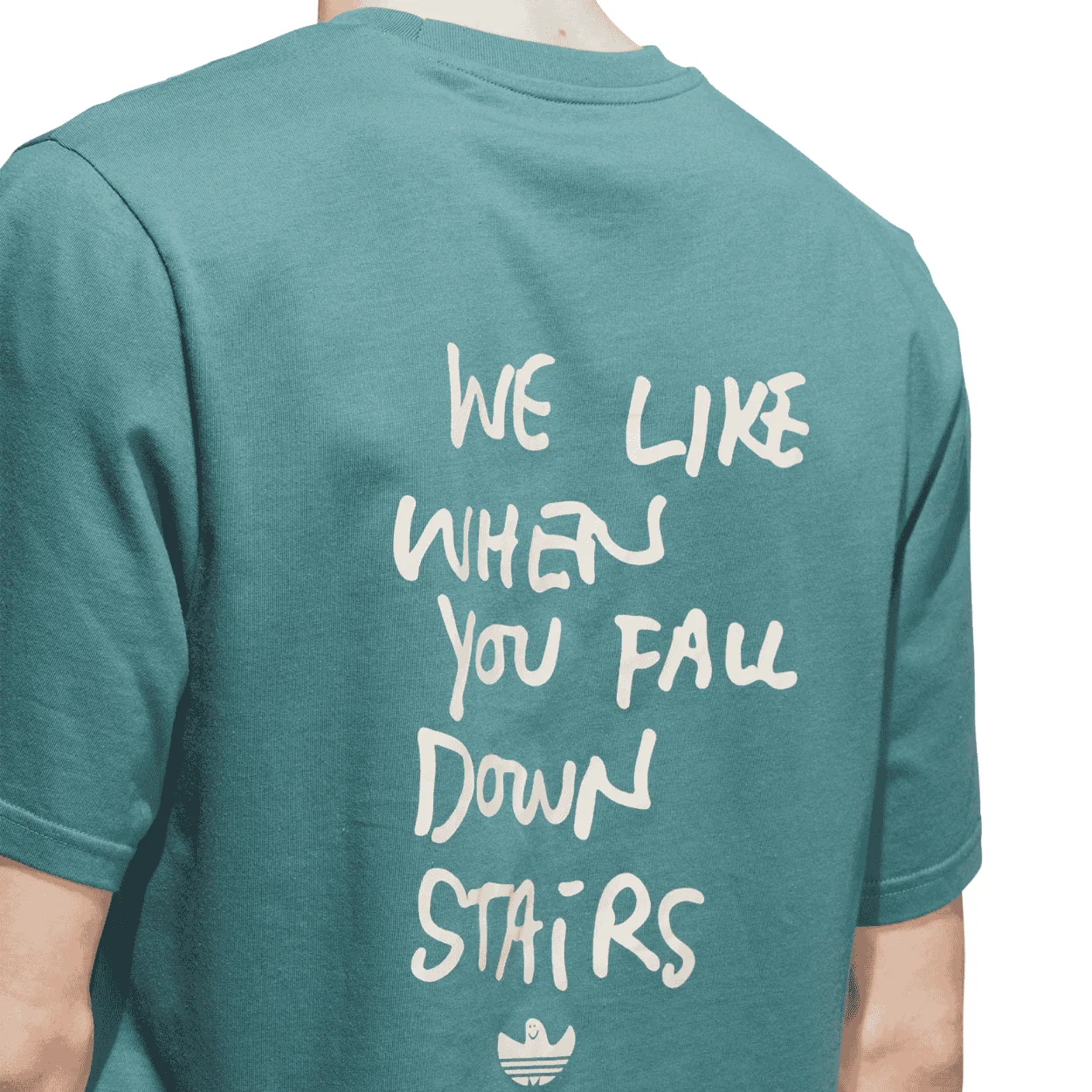 Adidas Skateboarding Shmoofoil Stairs T-Shirt | Teal Green - Image 5