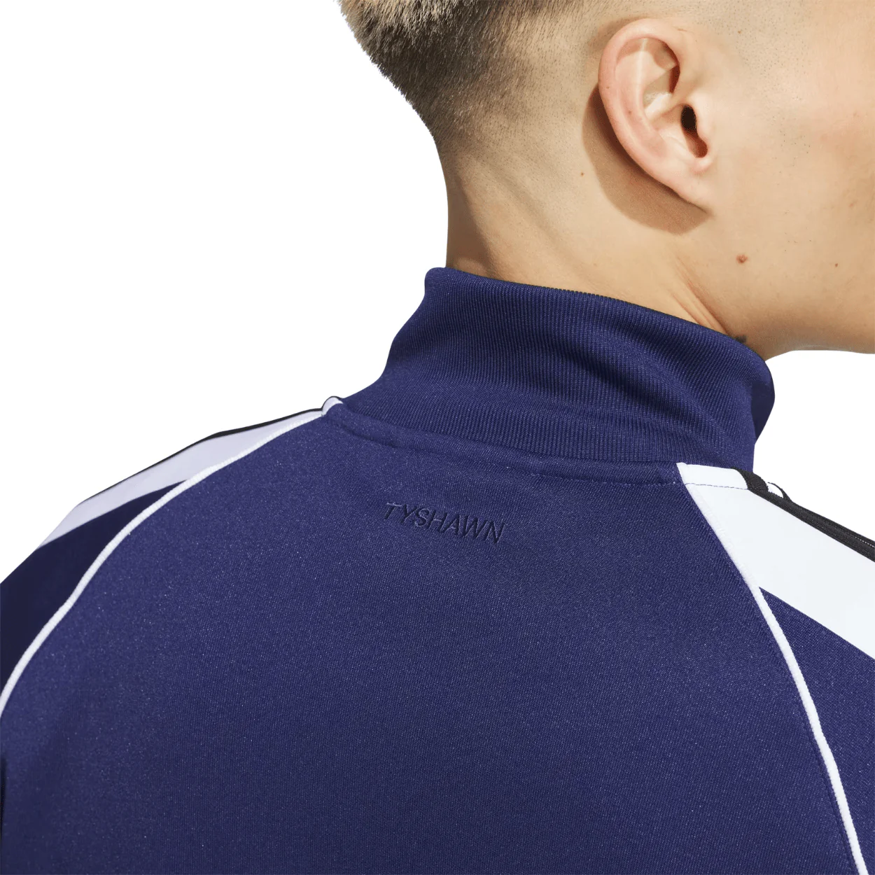 Adidas Skateboarding Tyshawn Track Jacket | Dark Blue, White & Black - Image 4