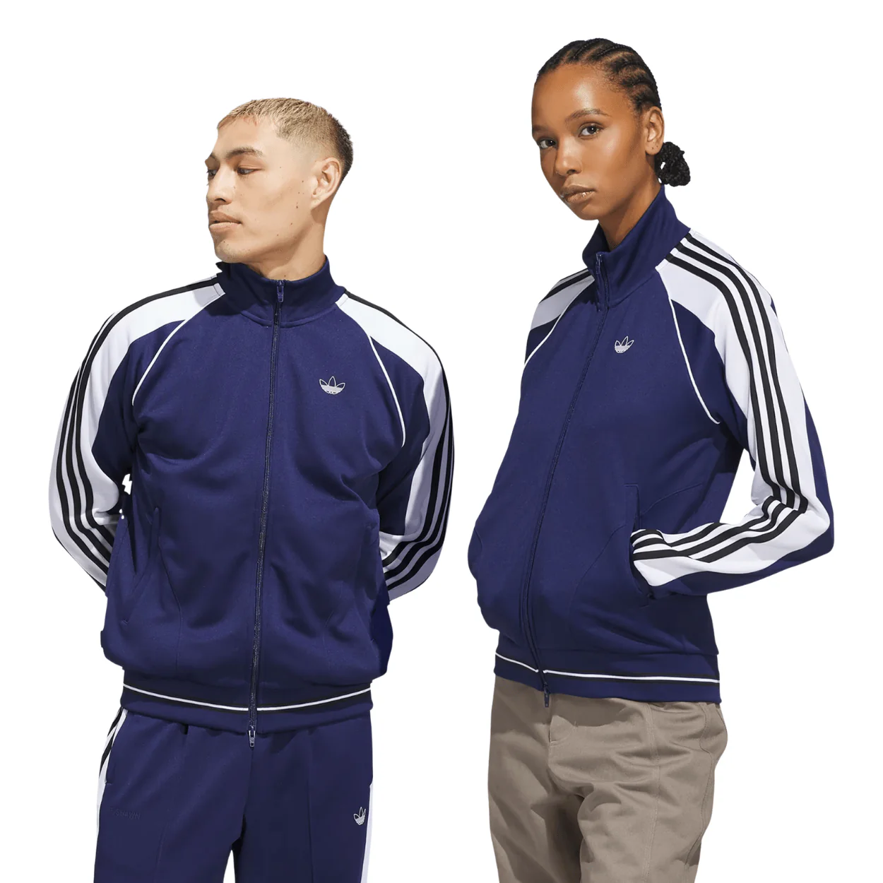Adidas Skateboarding Tyshawn Track Jacket | Dark Blue, White & Black - Image 6
