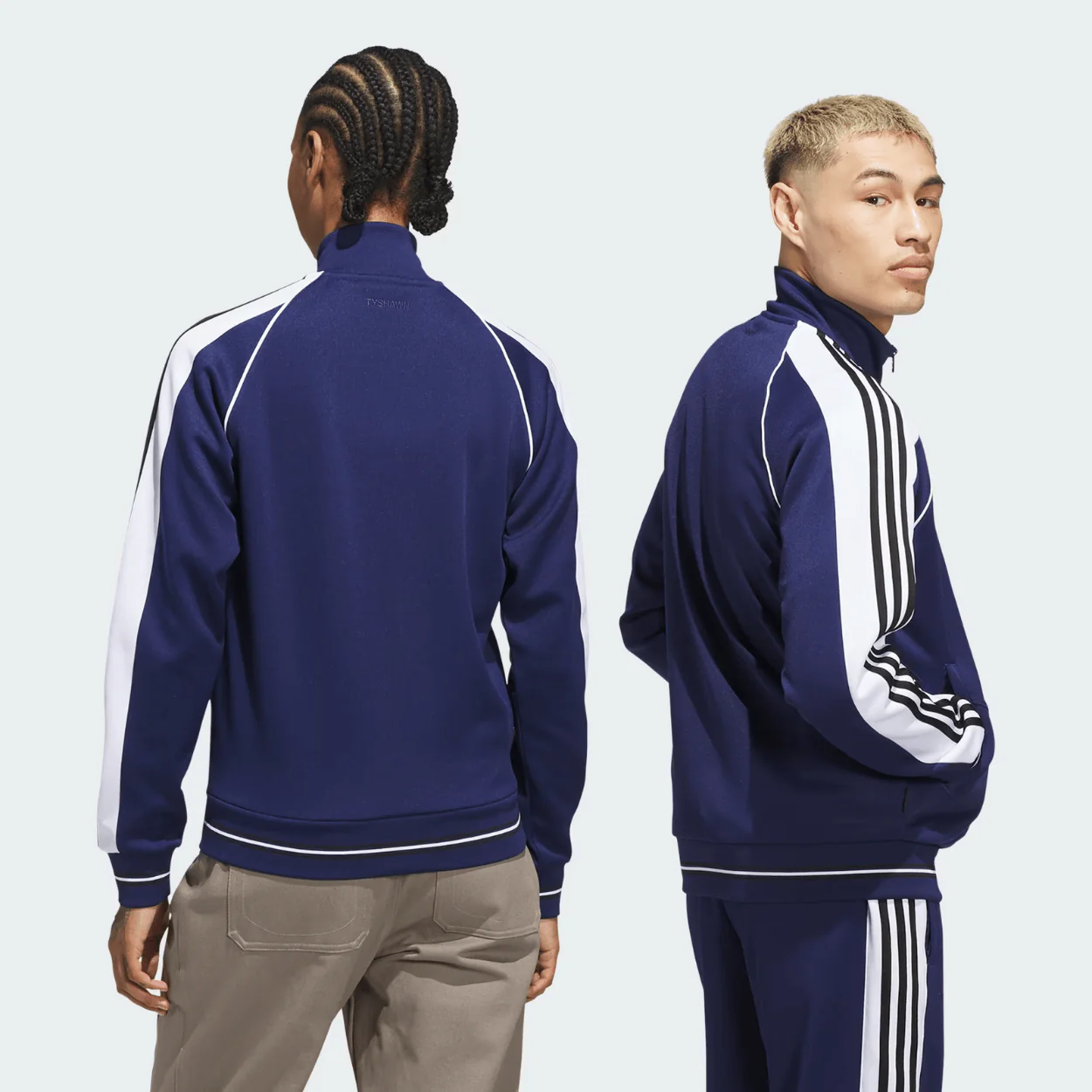 Adidas Skateboarding Tyshawn Track Jacket | Dark Blue, White & Black - Image 7