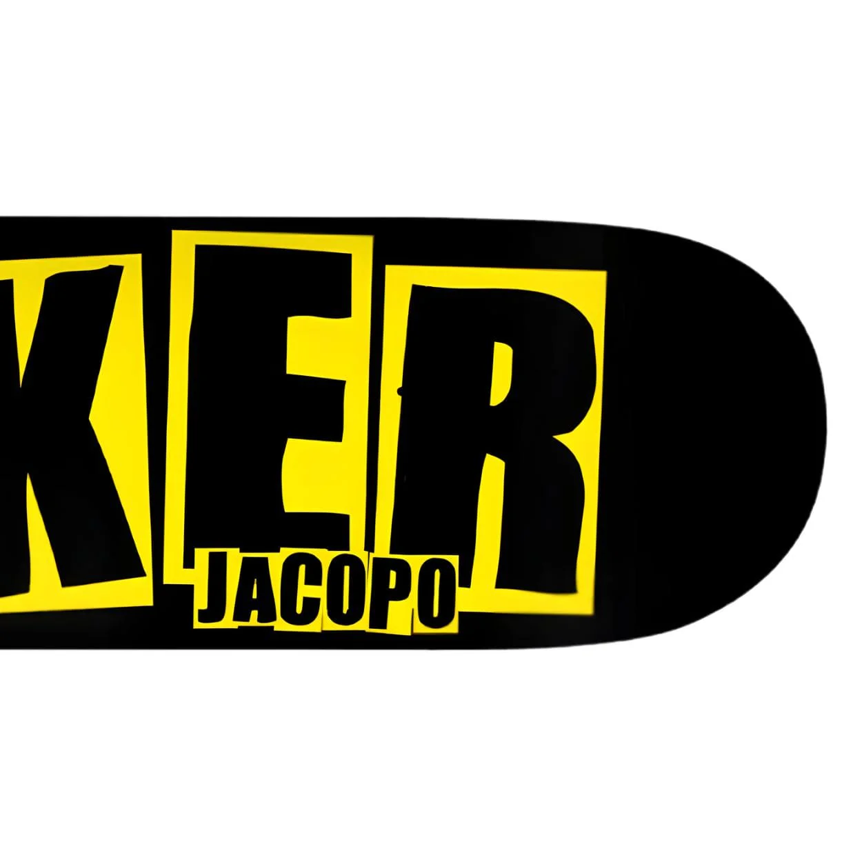 Baker Brand Logo Jacopo Carozzi Danger Yellow Skateboard Deck | 8" - Image 5