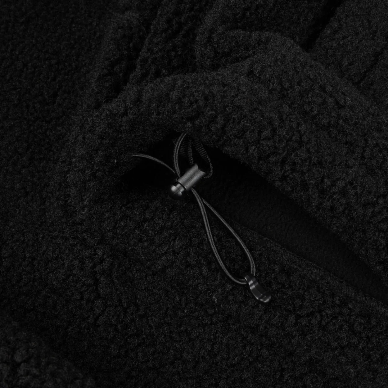 Dime MTL Polar Fleece Sherpa Zip | Black - Image 4