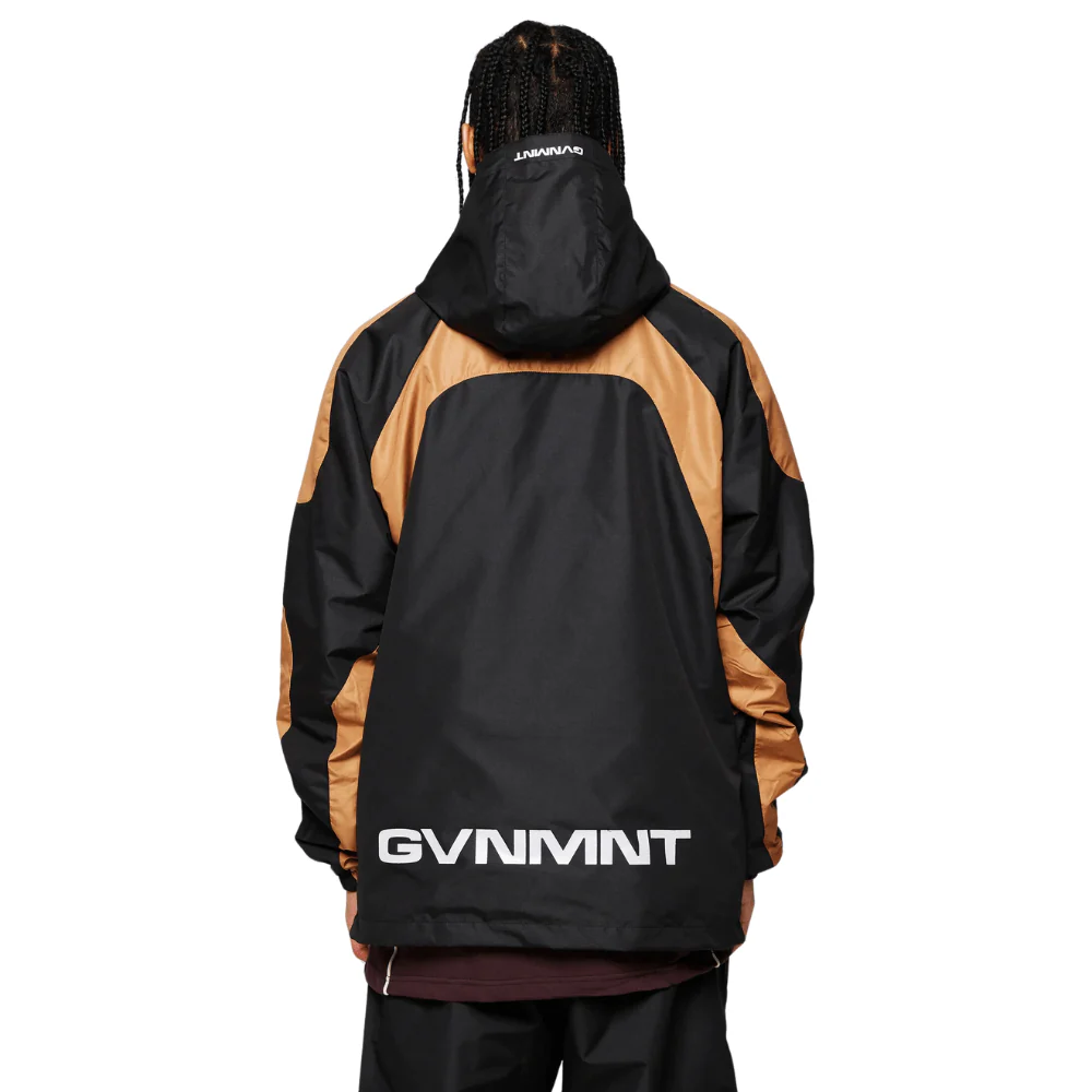 GVNMNT Clothing Co Forum Hooded Jacket | Black & Bronze - Image 4