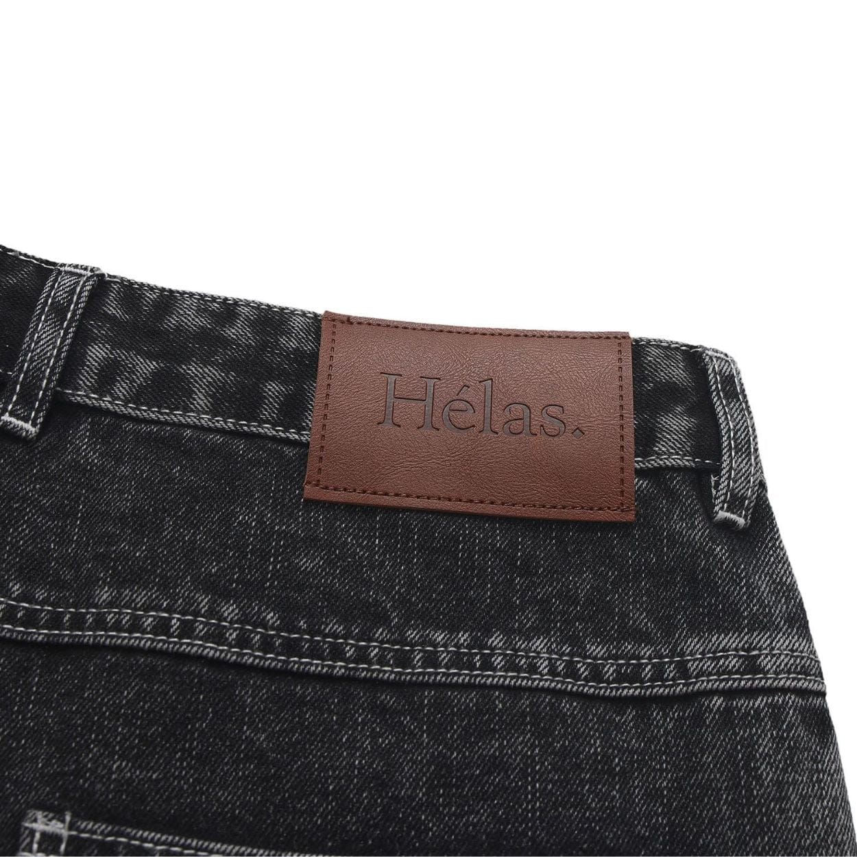 Helas Dieu Grec Jean Shorts | Washed Black - Image 4