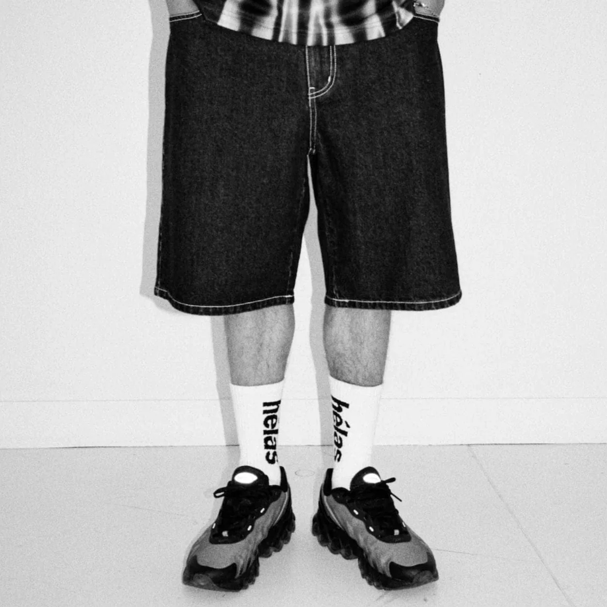 Helas Dieu Grec Jean Shorts | Washed Black - Image 7