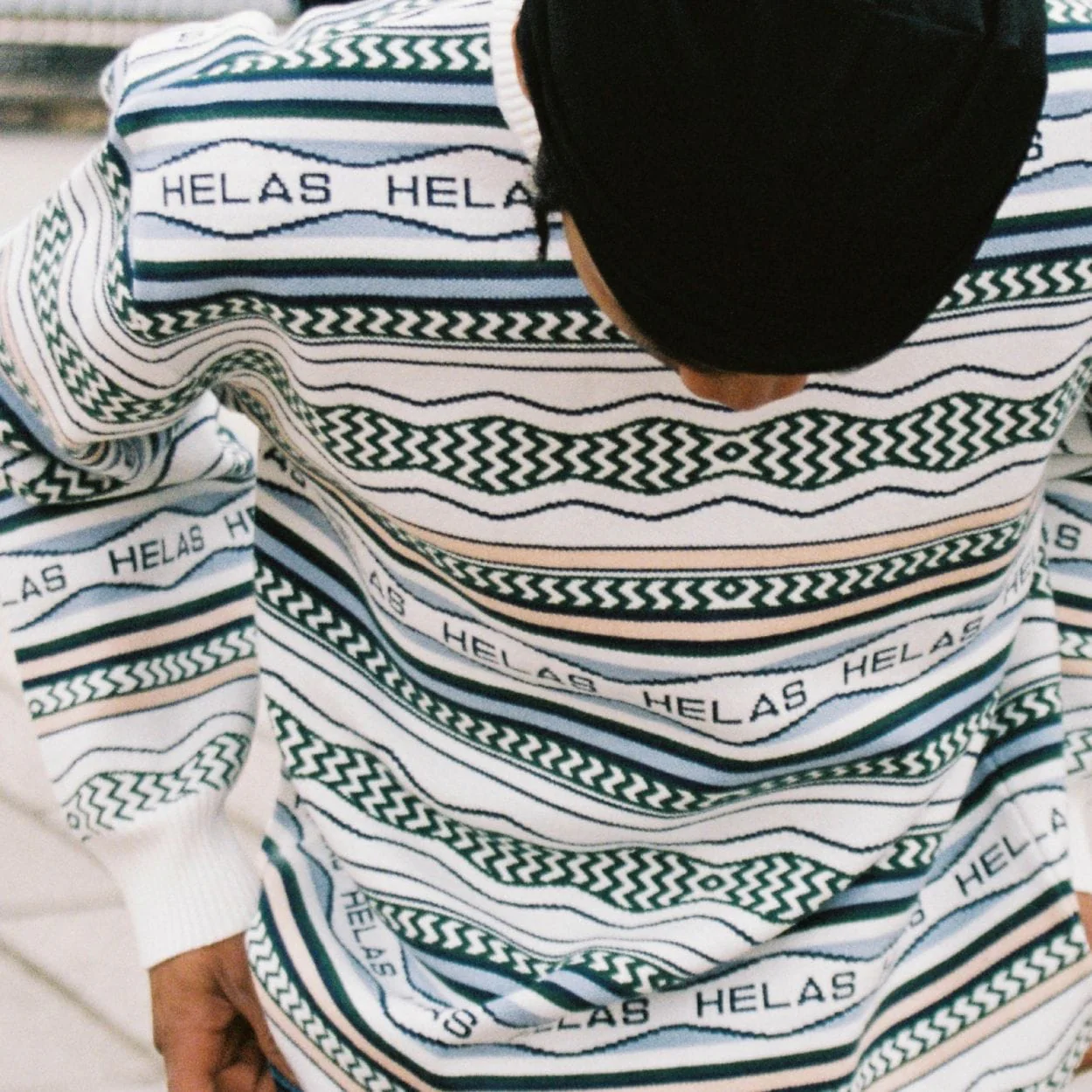 Helas Kool Knit Coogi Crewneck | Light Beige - Image 2