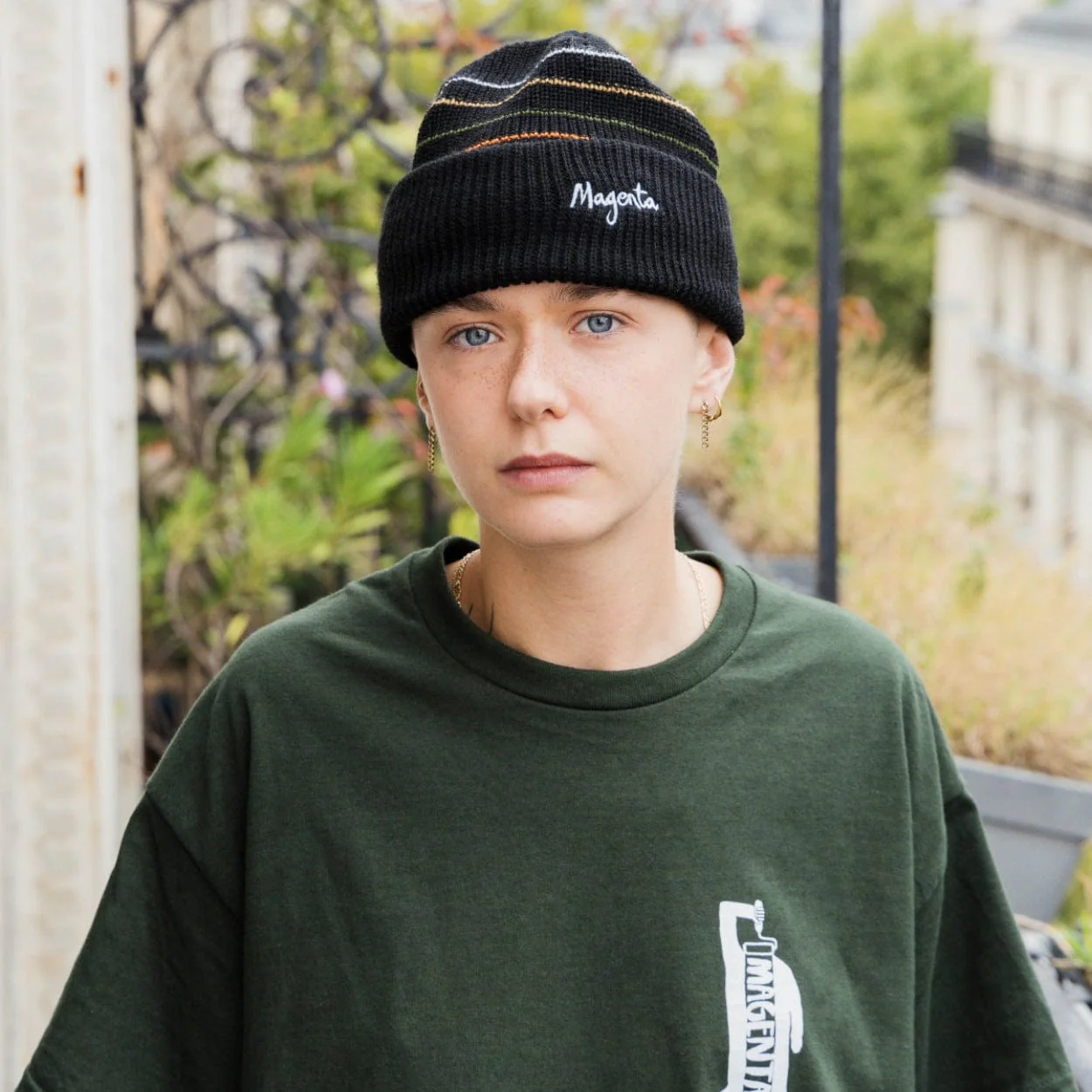 Magenta Skateboards Lines Beanie | Black - Image 3