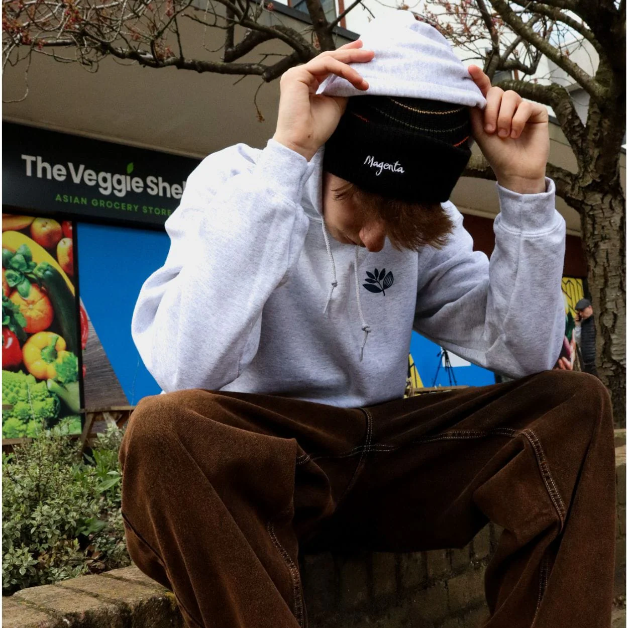 Magenta Skateboards Lines Beanie | Black - Image 4