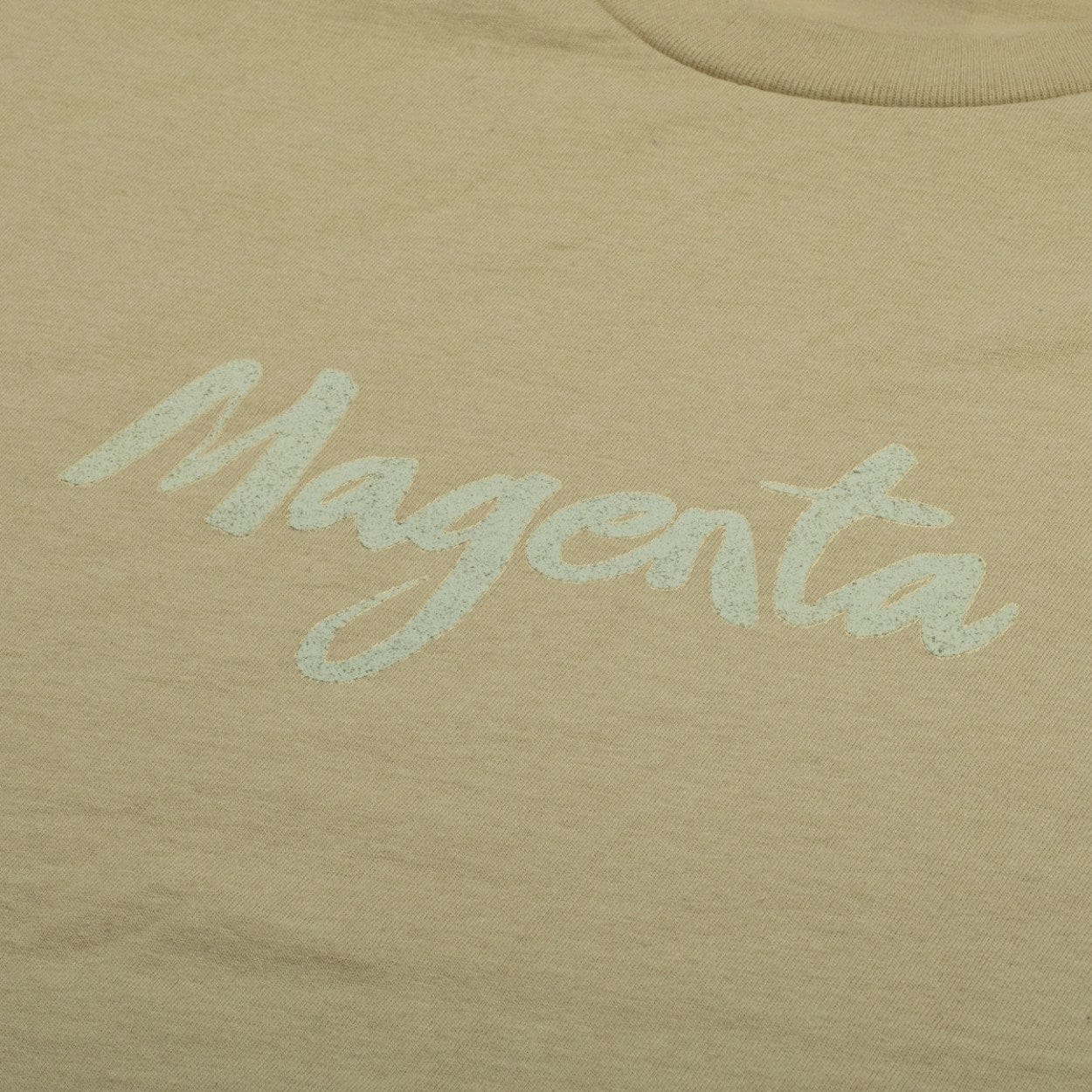 Magenta Skateboards Script T-Shirt | Beige - Image 2