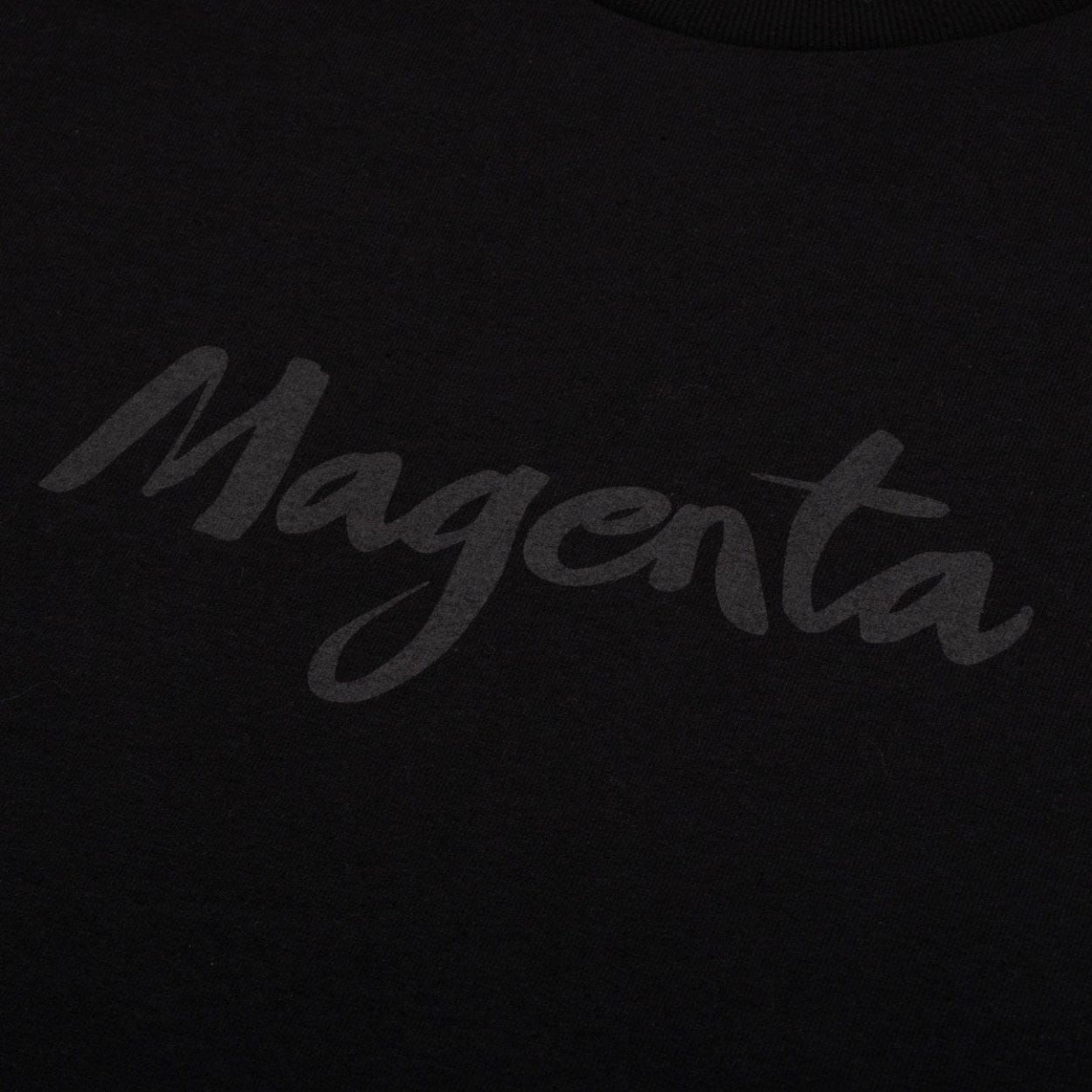 Magenta Skateboards Script T-Shirt | Black - Image 3