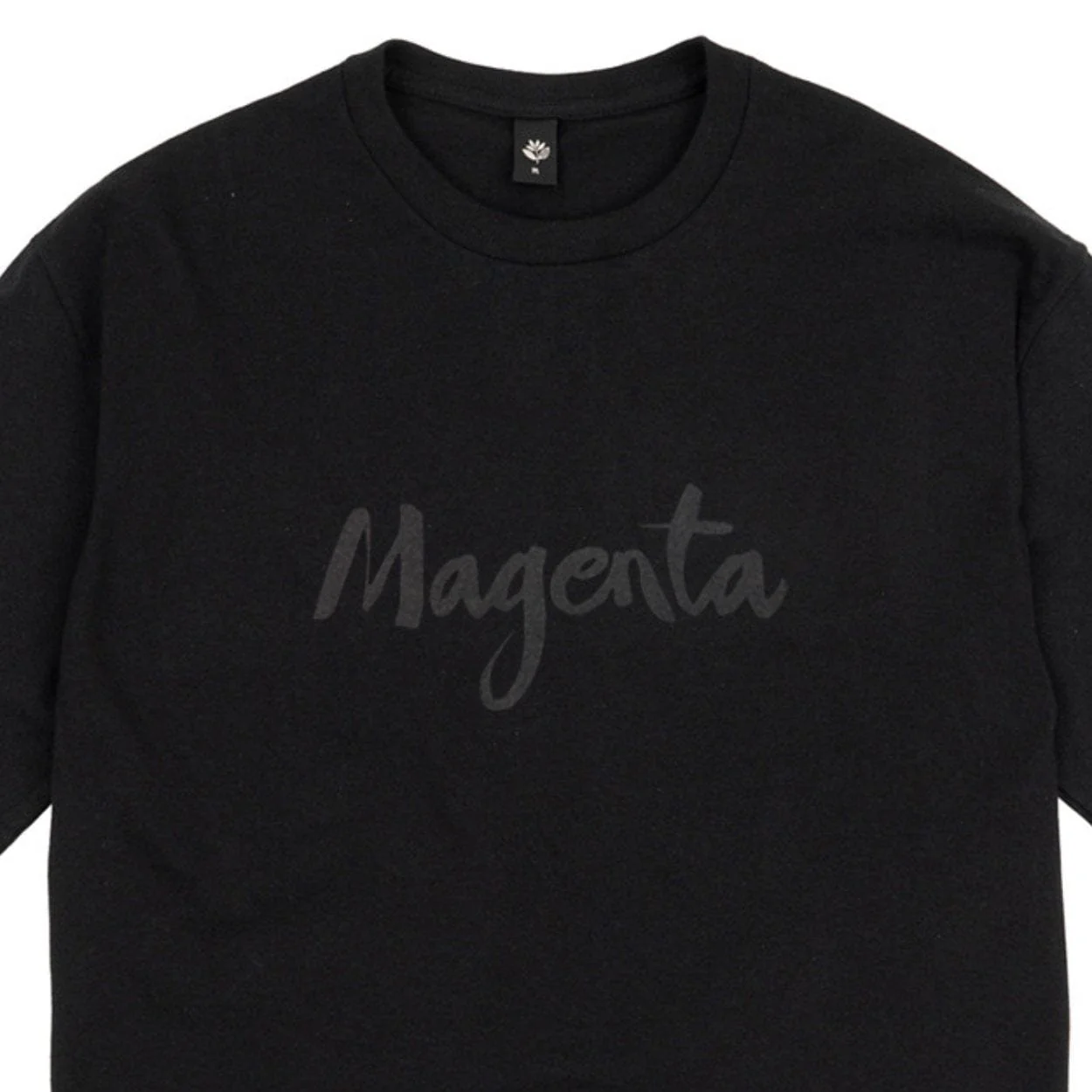 Magenta Skateboards Script T-Shirt | Black - Image 4