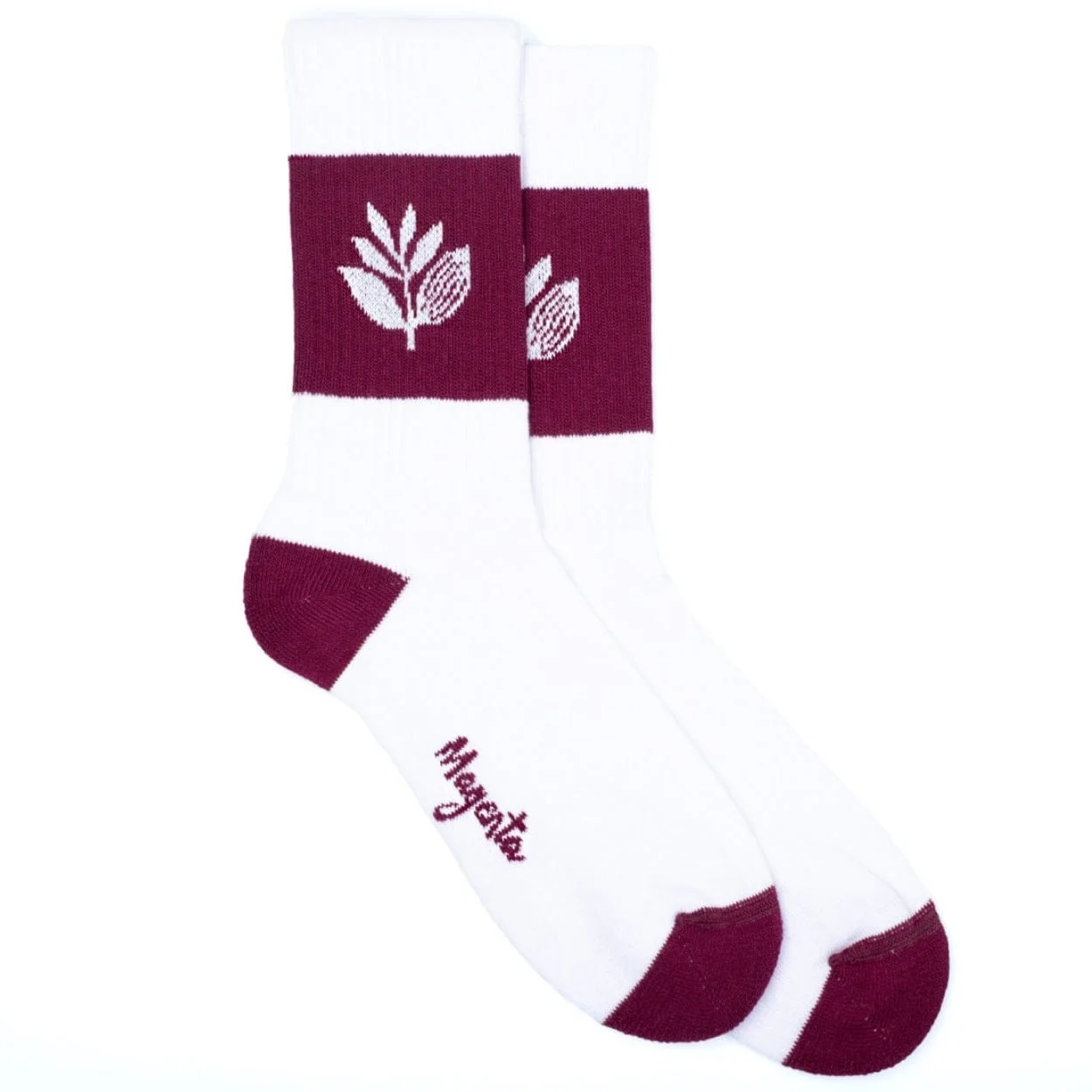 Magenta Skateboards Stripe Socks | White