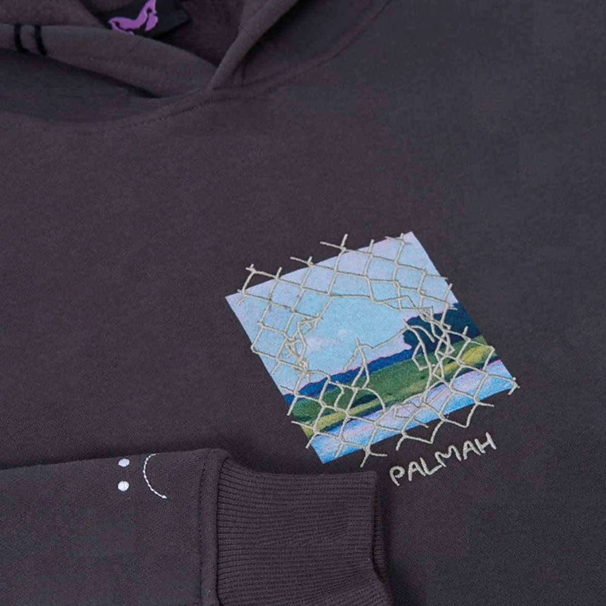 Palmah NZ Barbed Ballet Hoodie | Charcoal Grey - Image 3