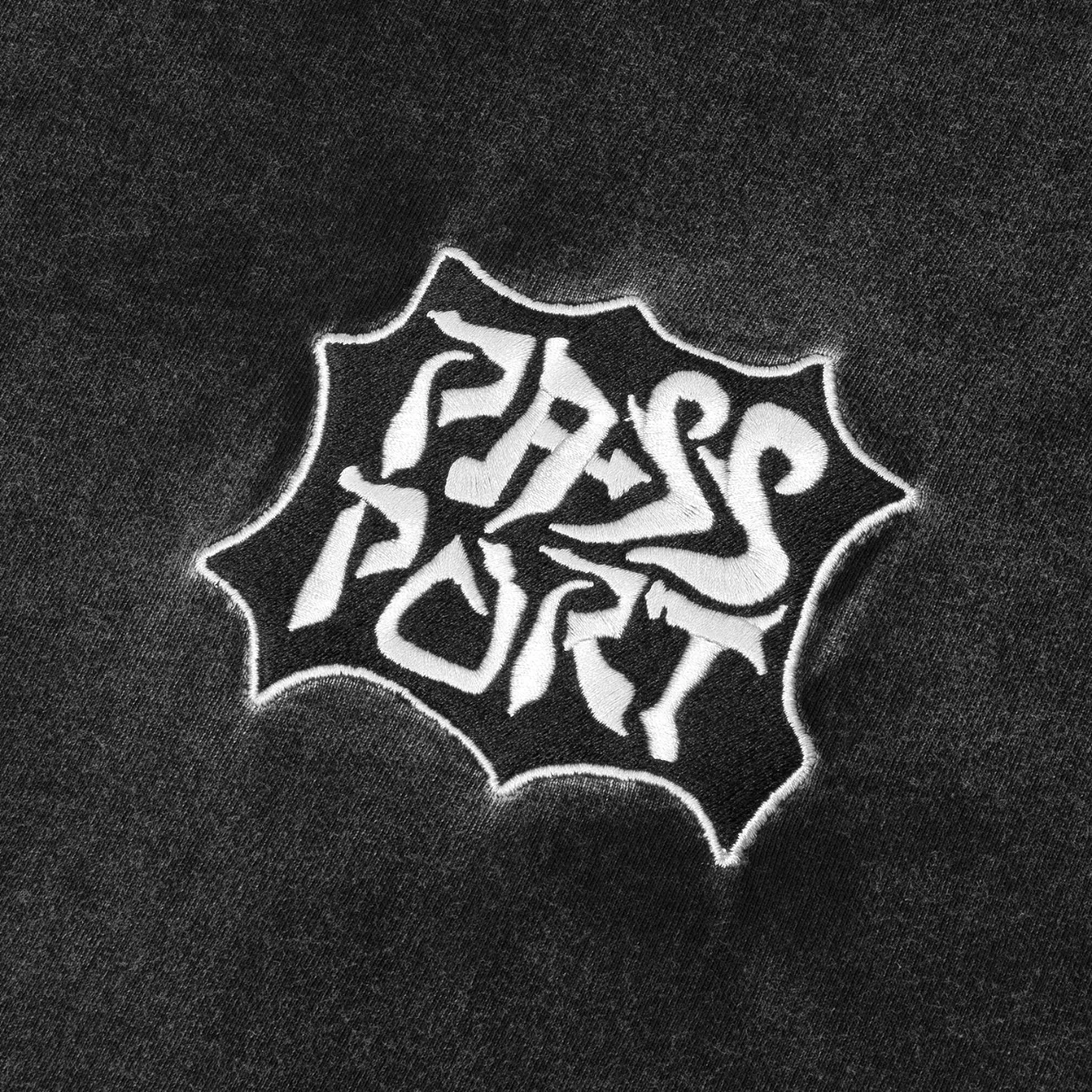 Pass~Port Glyph T-Shirt | Acid Black - Image 2