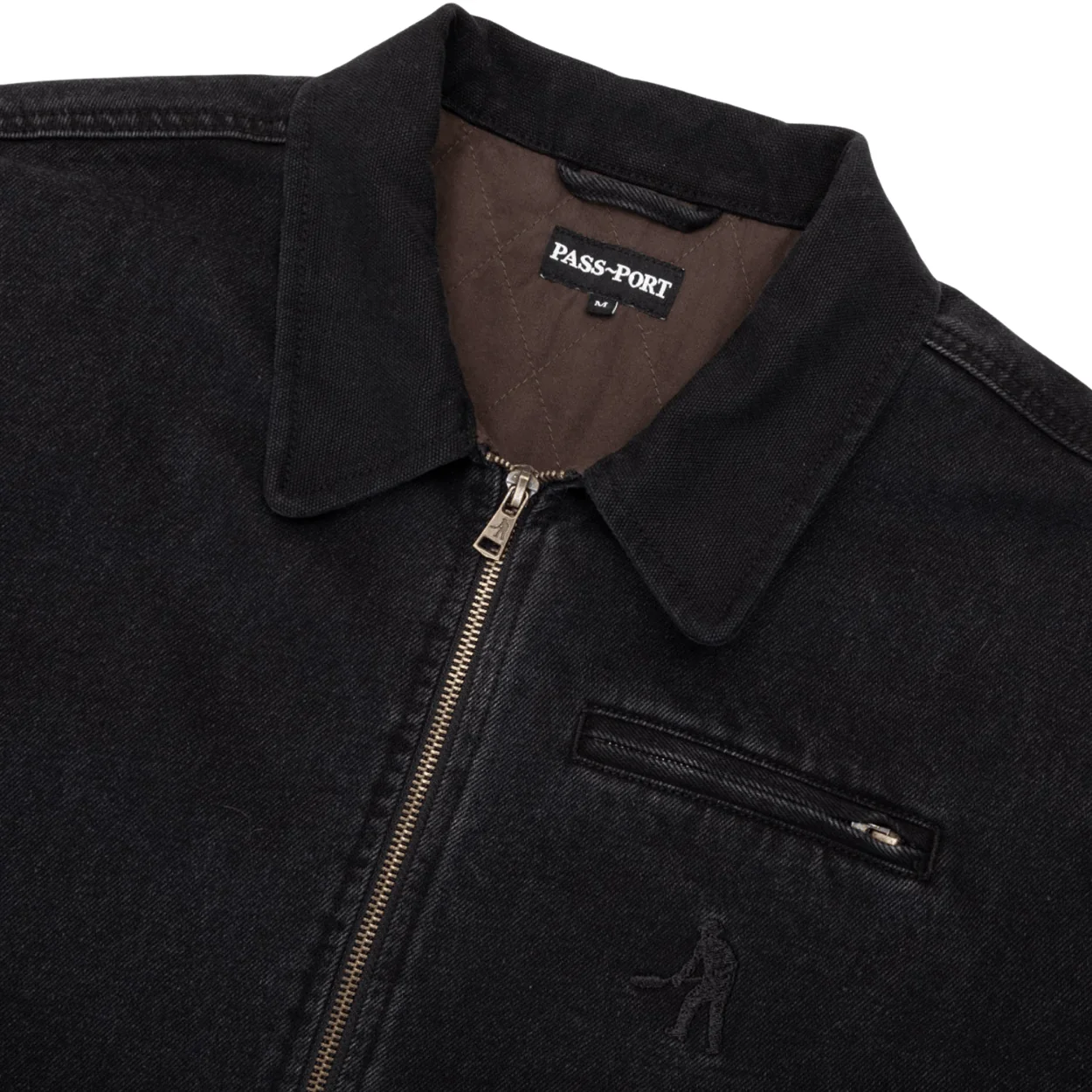 Pass~Port Recycled Demim Packers Jacket | Washed Black - Image 3