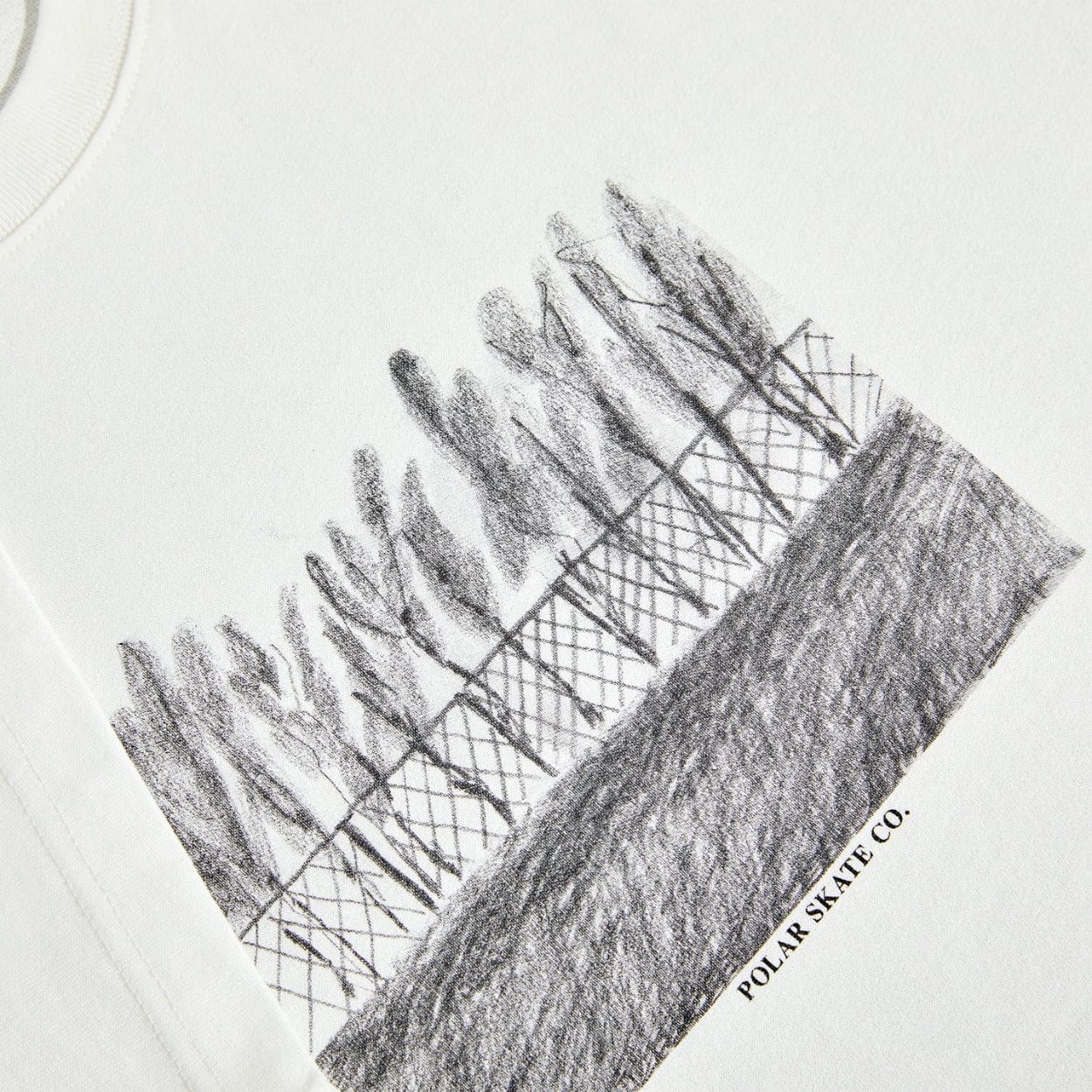 Polar Skate Co Fence T-Shirt | Cloud White - Image 2