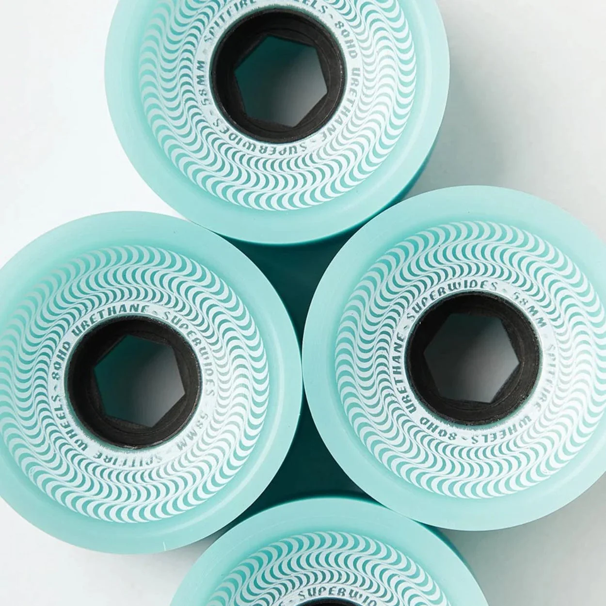 Spitfire Superwide 80HD Soft Seafoam Blue Skateboard Wheels | 58mm - Image 5