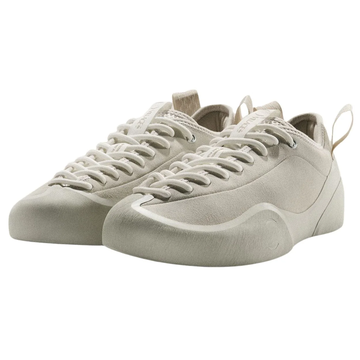 Village PM 1:00 PM Suede Skate Shoes | Cream - Image 3