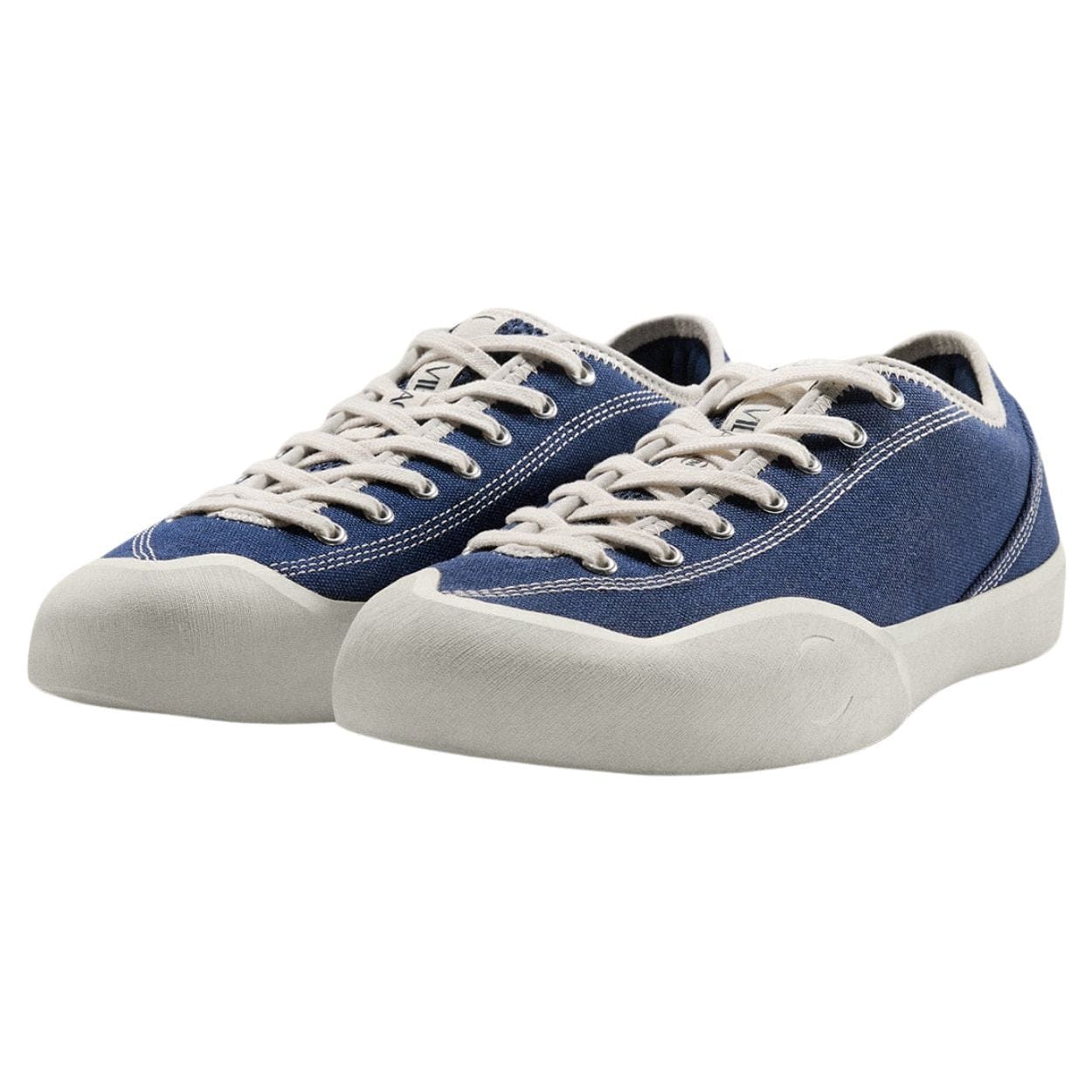 Village PM 1:30 PM Skate Shoes | Navy & White Canvas - Image 2