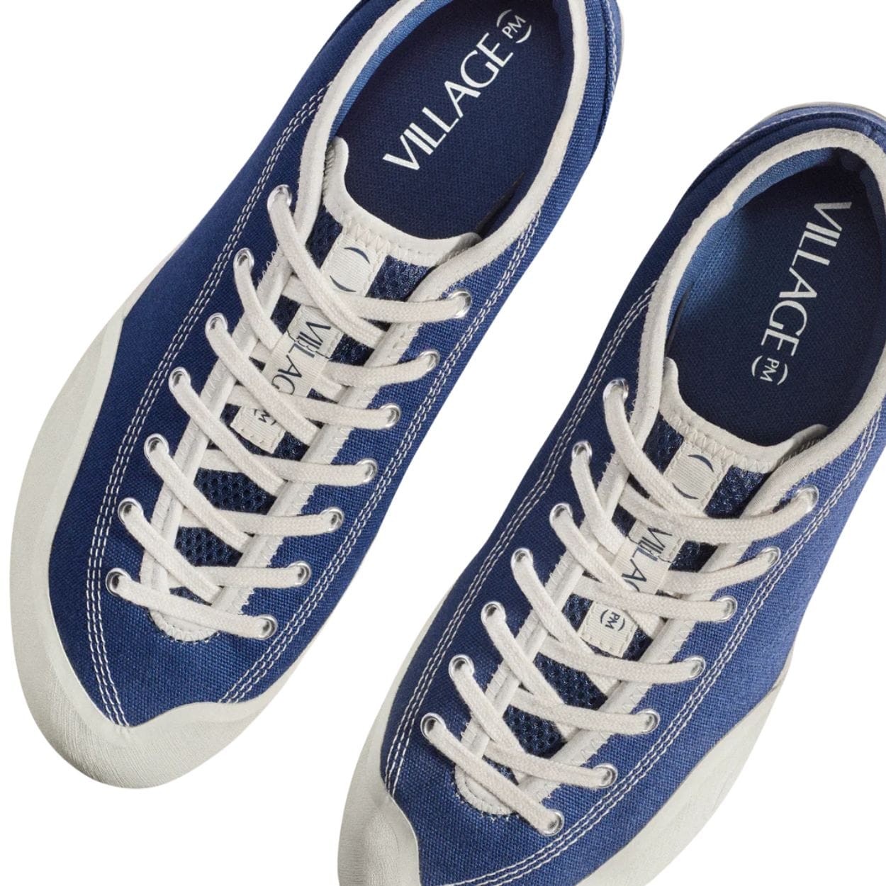 Village PM 1:30 PM Skate Shoes | Navy & White Canvas - Image 3