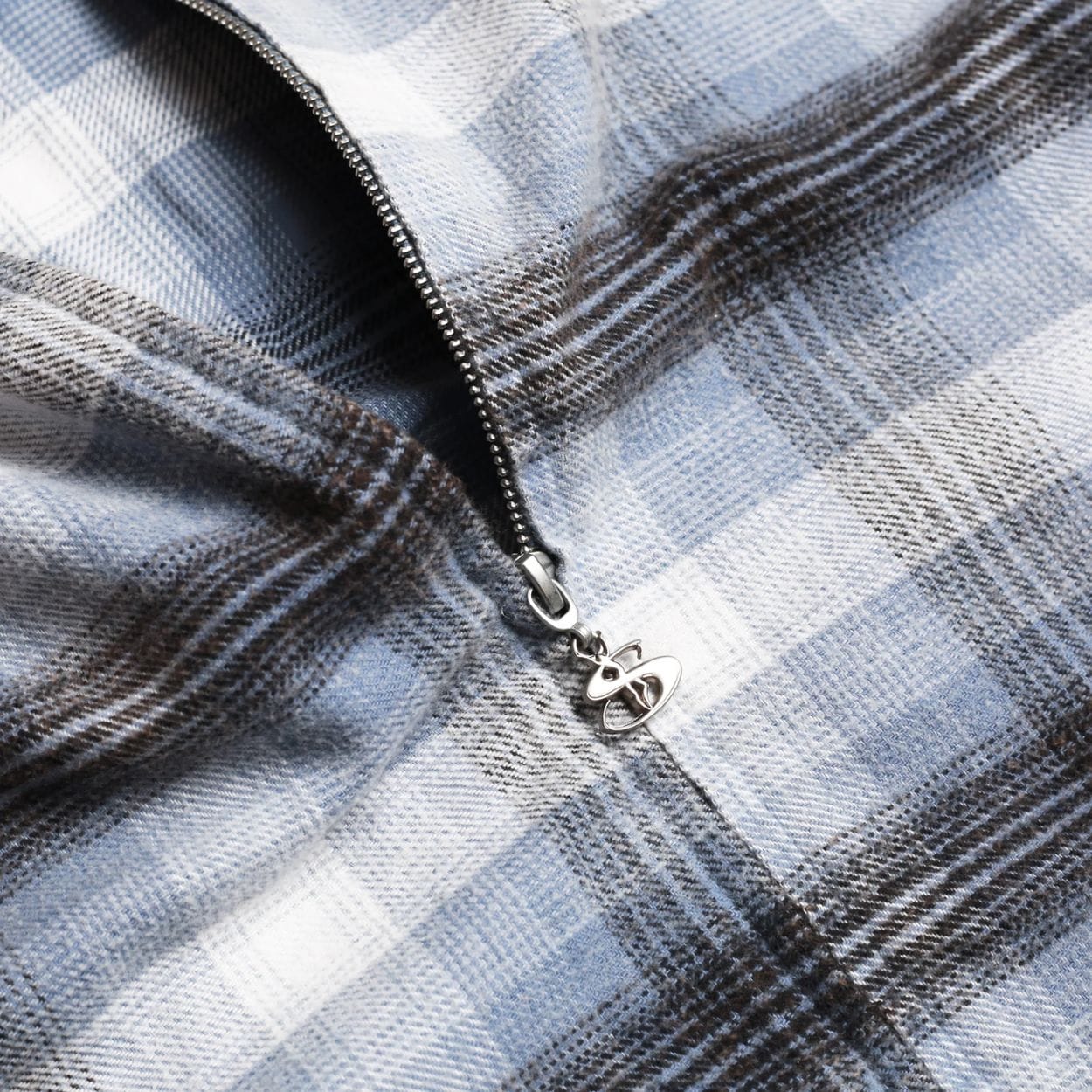Yardsale Tartan Full Zip Hoodie | Blue - Image 3