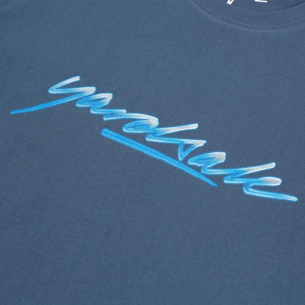 Yardsale Washed Script T-Shirt | Blue - Image 2